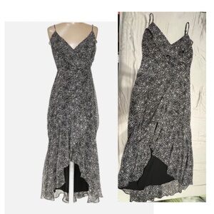 Elegant Black and White Patterned Women's dress